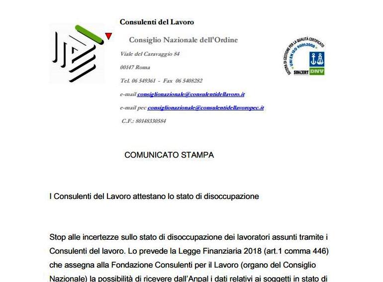 Gio_Piglialarmi's tweet photo. L. #Finanziaria 2018: #consulenti del #lavoro potranno accedere alla banca dati dell'#Anpal per confermare lo status #occupazionale dei #lavoratori in via di assunzione e la presenza di eventuali precedenti #contratti a #tempo #indeterminato->https://t.co/AM7h7VOUaX https://t.co/yNKCtQqry6
