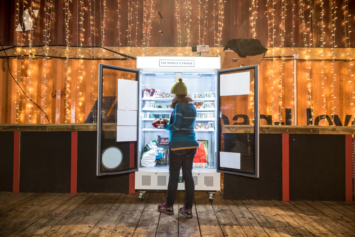 PopBrixton's tweet photo. We hope you had a lovely Christmas! We're back open! If you have any leftover, unopened food, please drop it in to Freddie the Fridge aka @PeoplesFridge. https://t.co/KPhxrtiSLX