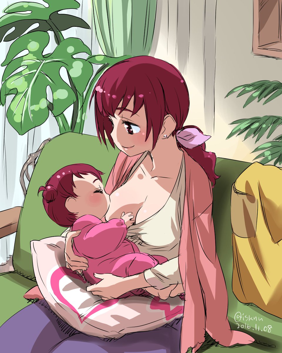 ばぶぅー(訳:子育てかぁ・・・要するにこんなでしょ?こういう事なんでしょ?とうとう授乳キュア爆誕か・・・ムネが張る・・・もといアツくなるバブな! 