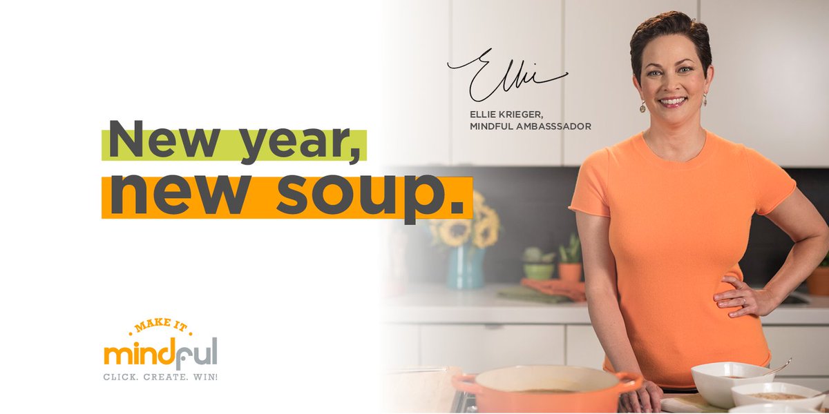 We're revealing the winning Make It Mindful soup in January! ow.ly/jbqF30gqkim #MakeItMindful #Soup #VotesAreIn <a href="/Ellie_Krieger/">Ellie Krieger</a>