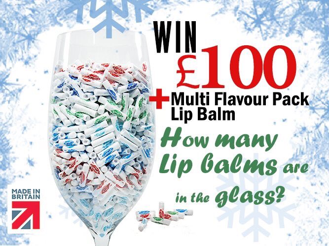 Grab a chance to #WinItWednesday £100 + Flavoured LipBalms  

Guess how many Lipmate are in the 5ft glass and enter the number at lipmate.co.uk/win-100-flavou… Comp closes 03.01.18 T&amp;Cs apply. Also on FB/Instagram #competition #win #giveaway #lips #lipcare