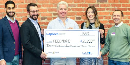 CapTech_Tweets's tweet photo. @RTDNews Notable Gifts: We are so proud of the generosity of  our #RVA CapTechers, raising over $25,000 for @FeedMoreInc  https://t.co/0RpsVVkm3l #CapTechFoodFight #CapTechCares #FeedMore #CapTechRVA https://t.co/nYDyw6g7qk