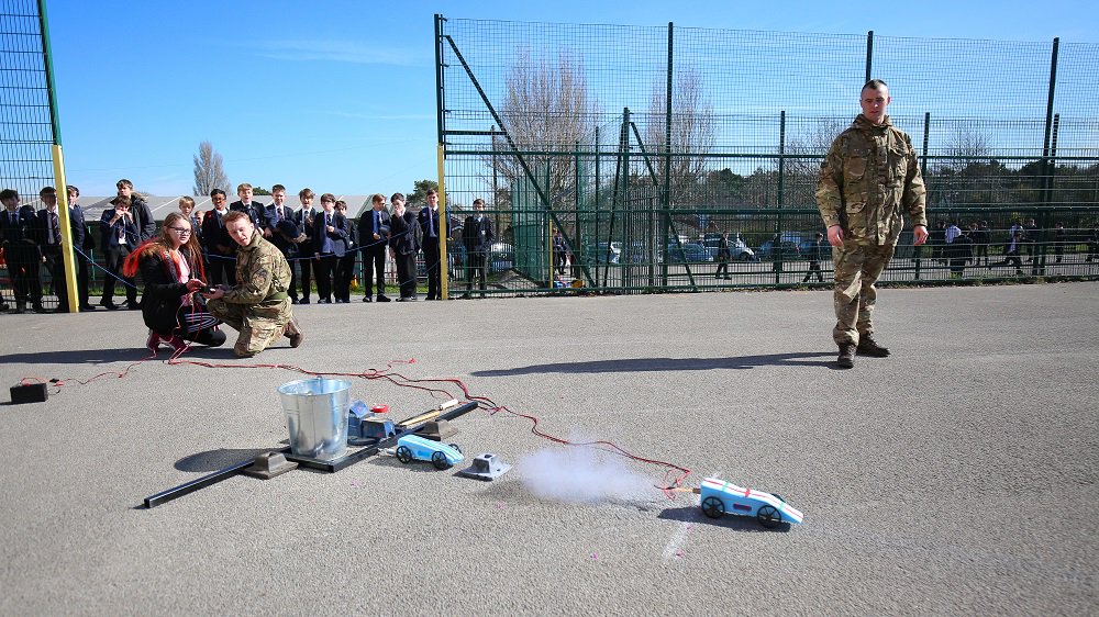 EducateMag's tweet photo. In March, we went along to @CGGSNews as they hosted the regional finals of the Bloodhound SSC Microbit Model Rocket Car Competition! #Educate2017 https://t.co/3nZPN4enqG https://t.co/akrTg75YjY