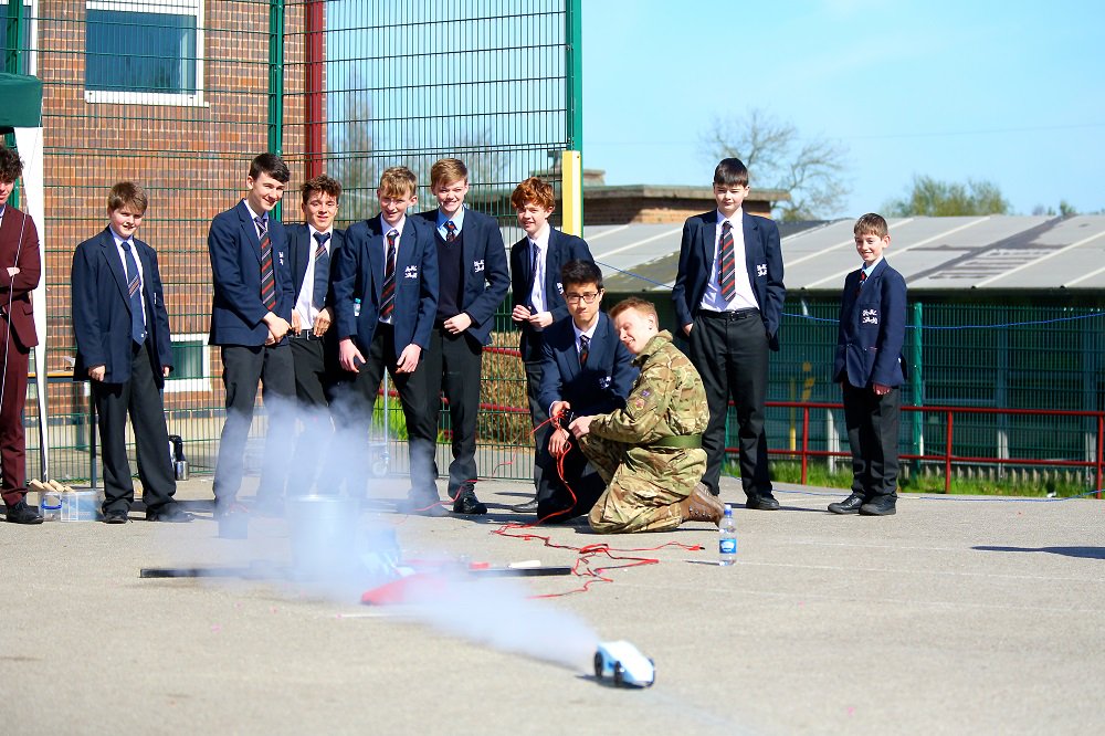 EducateMag's tweet photo. In March, we went along to @CGGSNews as they hosted the regional finals of the Bloodhound SSC Microbit Model Rocket Car Competition! #Educate2017 https://t.co/3nZPN4enqG https://t.co/akrTg75YjY