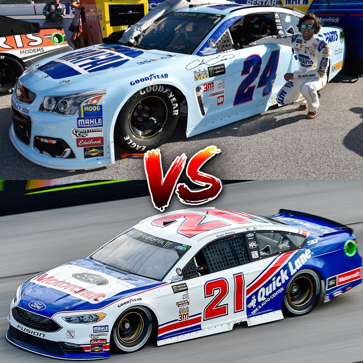 Who will make it to the Finals of our Best @NASCAR Paint Scheme of 2017 tourney? RETWEET for @chaseelliott's @BillElliott9 throwback, and LIKE for Ryan @Blaney's @kylepetty throwback!