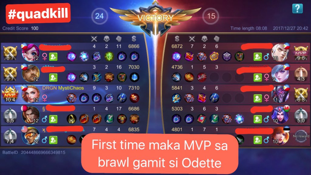 deuxgel's tweet image. #maniac HAHA #quadkill #mystichaos #gaming #mlbb #mobilelegends #odette
