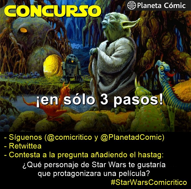 comicritico's tweet photo. ¡5 días para el final del concurso de #StarWars! ¡Participa y llévate un fantástico lote de cómics de Star Wars de @PlanetadComic!: https://t.co/ygVia1HHVs https://t.co/czYfLaAwiW