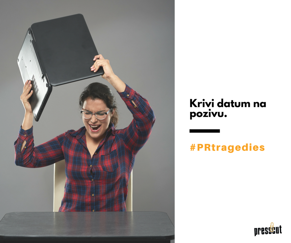 Krivi datum na pozivu za medije. Početničke greške koje se ponekad dogode i seniorima. #prtragedies