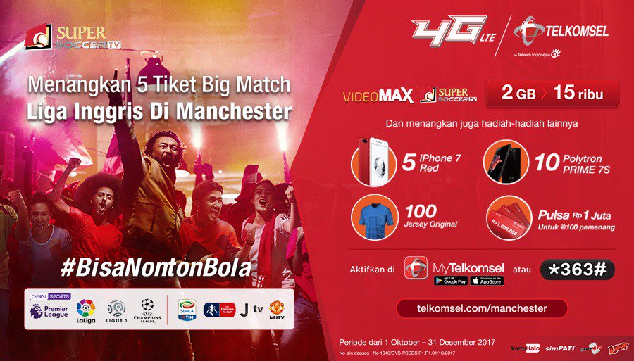 rossonerinewsid's tweet photo. Kapan lagi bisa nonton Bola trs berkesempatan ke Manchester, kalau ke Milano kapan2 ya.

Wujudkan impianmu u/ #BisaNontonDiManchester dgn mengaktifkan paket VideoMAX SuperSoccer TV buat nonton Derby nanti mlm

Klik https://t.co/LvB3A4PesR u/informasinya #BisaNontonBola https://t.co/3mJnyKyr4g