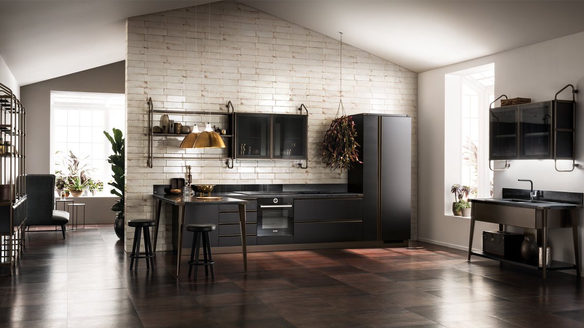 ScavoliniLondon's tweet photo. The #Scavolini #DieselOpenWorkshop is an #Italiankitchen restyled with an #industrial twist - the various materials used throughout give this #kitchen a #unique appearance https://t.co/BGgqs79sIC