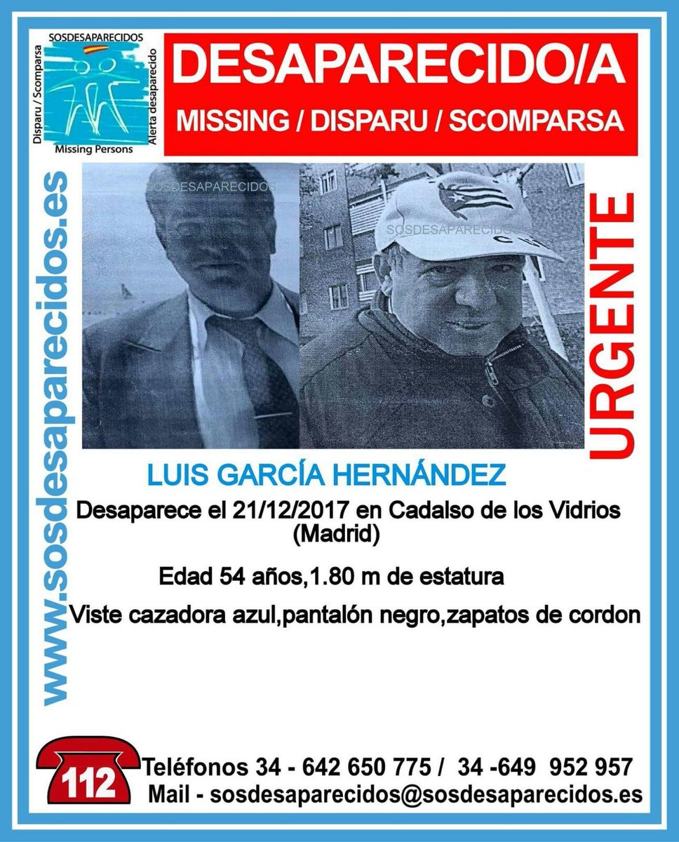 SalsaBrrava's tweet photo. @eldiarioes Se encuentra desaparecido desde el jueves.Rogamos la difusión de la foto. La familia está desesperada https://t.co/Ti1xIvIRmK