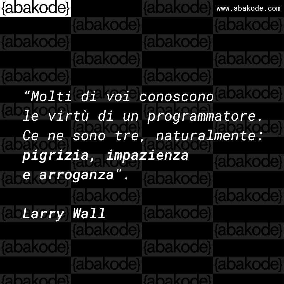 abakodeSoftware's tweet photo. Soprattutto la pigrizia.
#abakode https://t.co/s2ZCtwFH3F https://t.co/sbi03CNwGV