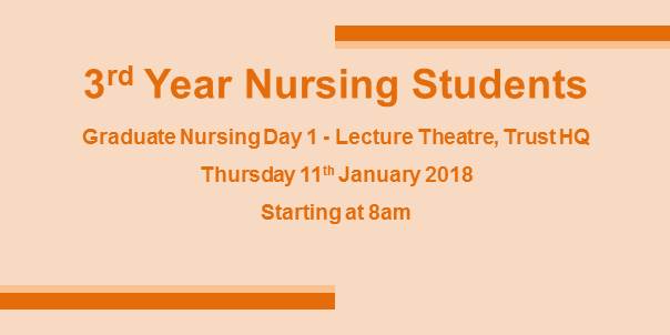 Fantastic event for 3rd year Student Nurses within MY