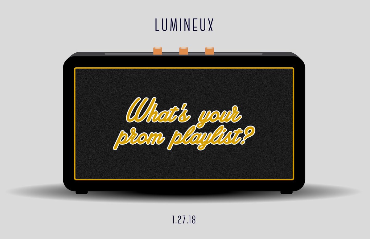 MCHSProm2018's tweet photo. One month left โtil our special night! For sure we have our own songs to excite us for the 27th of January. Tweet yours with #Lumineux2018 and #PromPlaylist! โจ https://t.co/YQuvBGcyaU