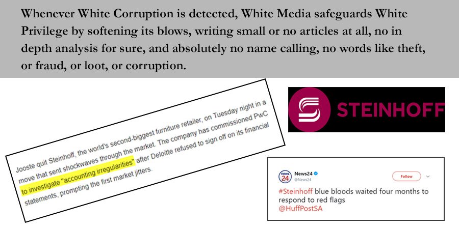 RenesmitRene's tweet photo. @Magda_Wierzycka #SteinhoffFraud #SteinhoffCorruption #SteinhoffScandal 
#Steinhoff Scandal shows that corruption in corporate sector in #SA is worst.
#WMCPaidMedia don't want to ask any question to corporate leaders.
This scam is one of the biggest disasters of #SA that has ever been noticed. https://t.co/wJYNm0LMGF