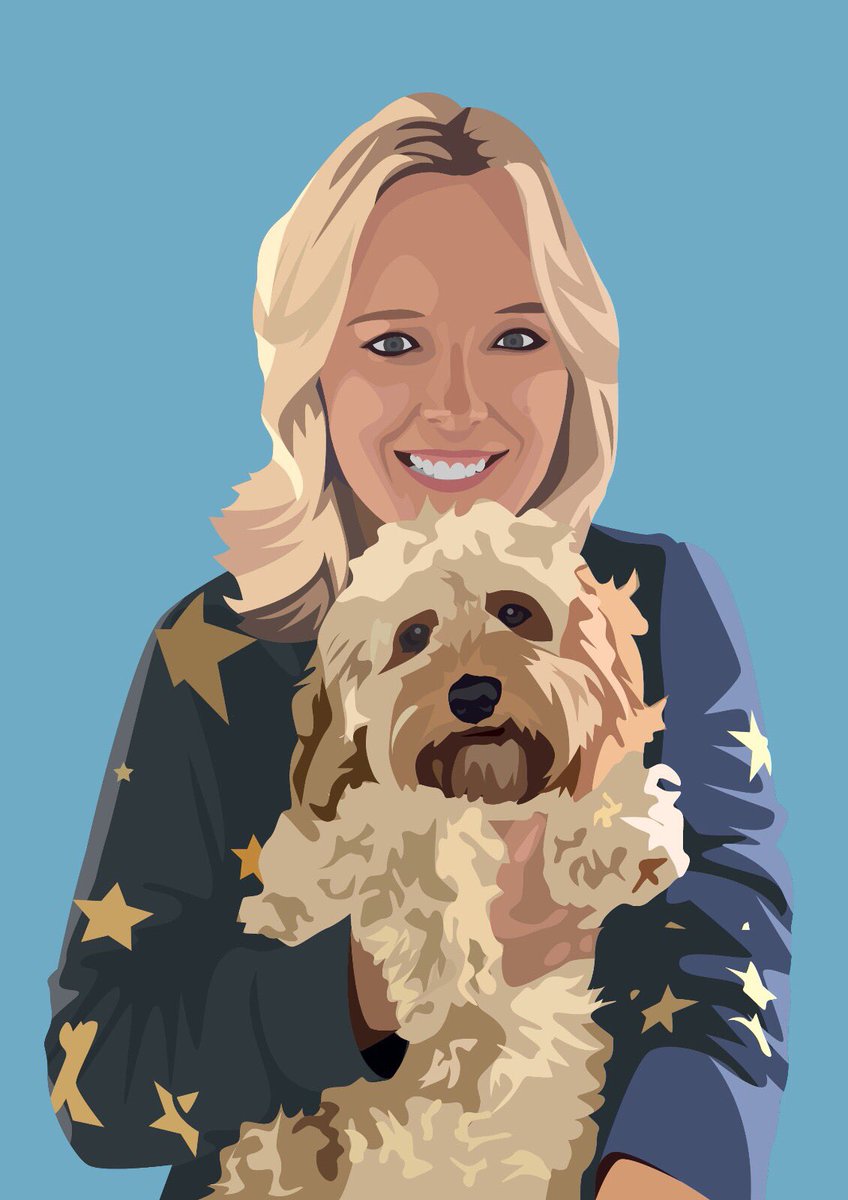 Bespoke illustration of #dog and owner #bestchristmasgift 🎁🐾