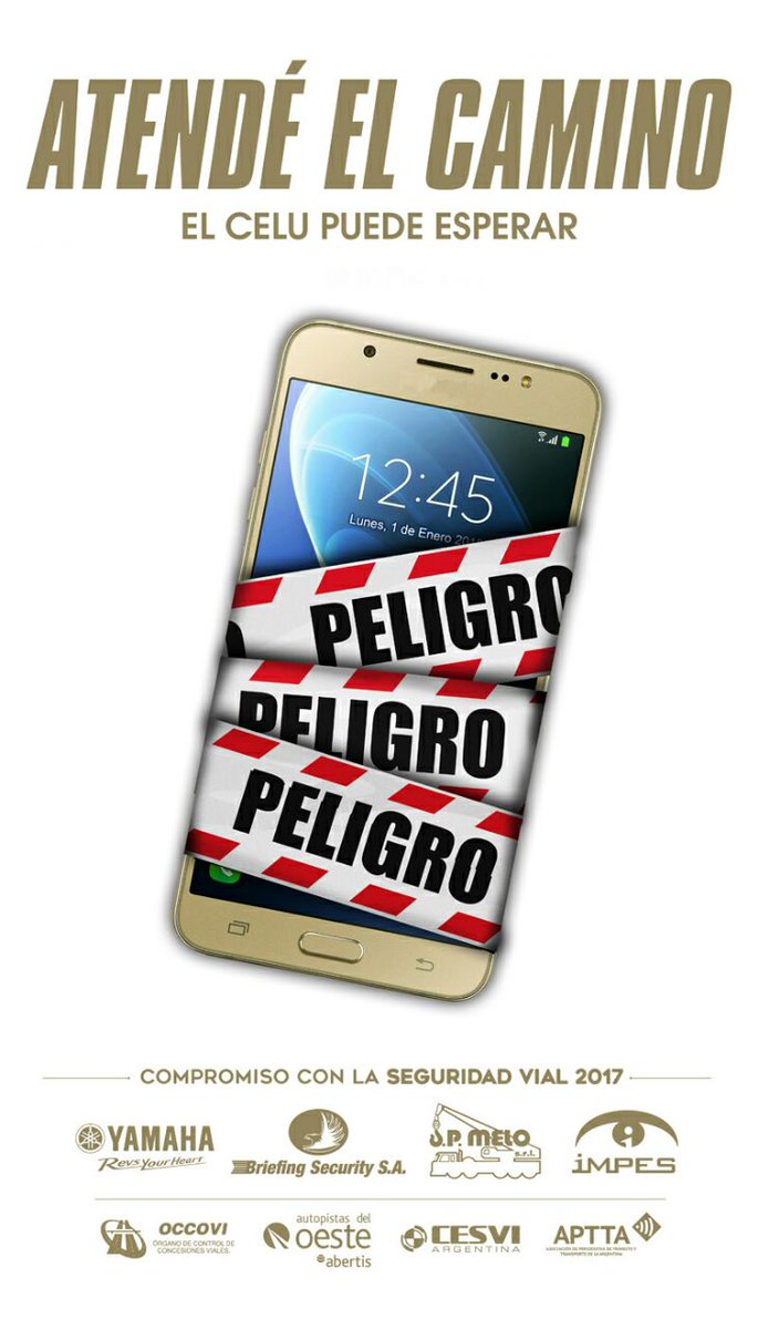 aleginart's tweet photo. "Si atendés no ves el camino"
Mientras conducís no te distraigas con teléfono celular 📲 
Mejor apágalo y encendelo cuando te detengas en lugar seguro.
Te lo recomiendan @APTTA_ y las autopistas Panamericana #AUSOL y Acceso #OESTE @Abertis https://t.co/xpdxlS7tAh