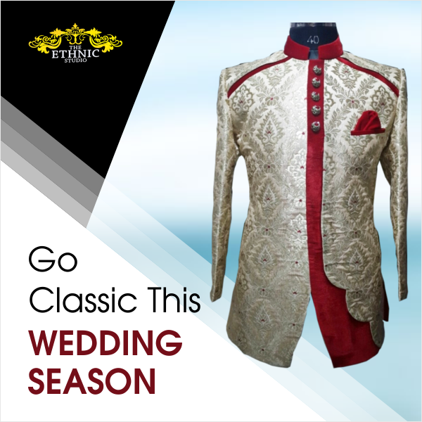ethnic_studio's tweet photo. The classic tailor cut is perfect for traditional weddings, Go classic this wedding season. https://t.co/itkGAmwNn3   
#TheEthnicStudio #Wedding #MensWear #Style #DesignerSherwani https://t.co/0pBEeHZNaj