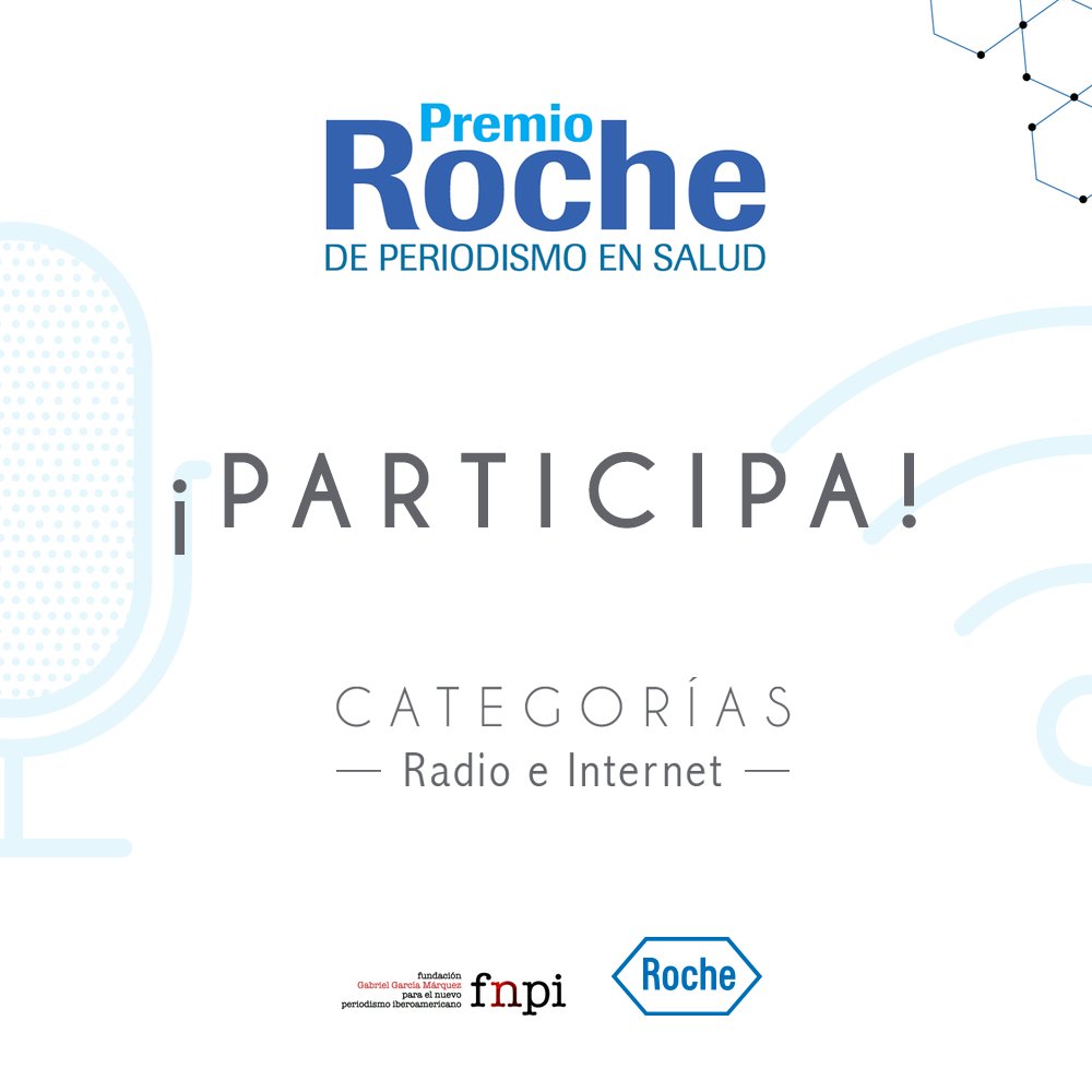 RocheLatam's tweet photo. Que tu trabajo no quede por fuera del #PremioRoche. Puedes participar con piezas publicadas hasta el 31 de diciembre de 2017. ¡Inscríbete aquí: https://t.co/uGVPGXqK3g! https://t.co/cJcEqJjk0e