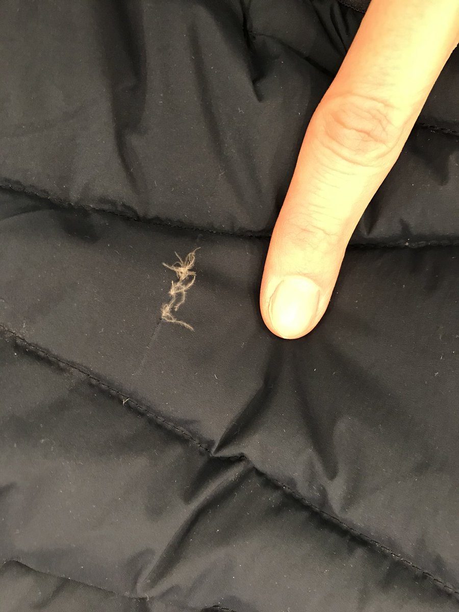 aW8ster's tweet image. 3 weeks old @OrlebarBrown and noticed this yesterday :( went back to the shop and waiting for news.. don’t remember going near anything sharp and only worn it about 5 times! #puffjacket