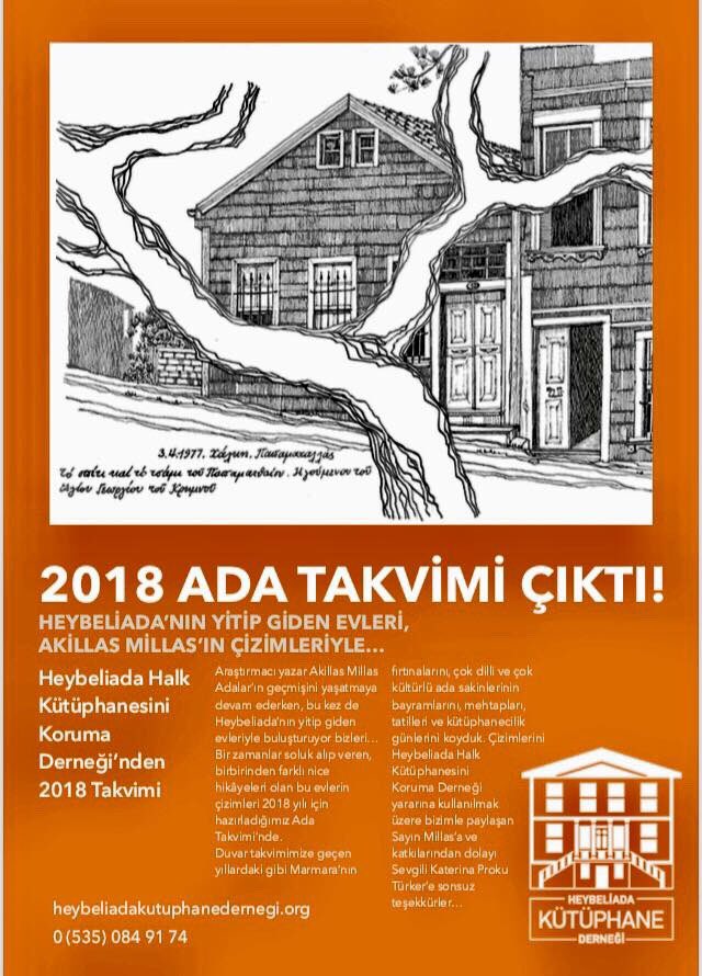 dunyamirasiada's tweet photo. Heybeliada Kütüphanesini Koruma Derneği’nin hazırladığı 2018 takvimi hazır.Derneğin faaliyetlerine finansal açıdan katkı sağlamak için takvimi bağış karşılığı edinebilirsiniz.
Perşembe gününden itibaren Heybeli Sahaf, Meyra Butik, Halki Restaurant, Erguvan gibi mekanlarda olacak https://t.co/cR97oJ7PGw