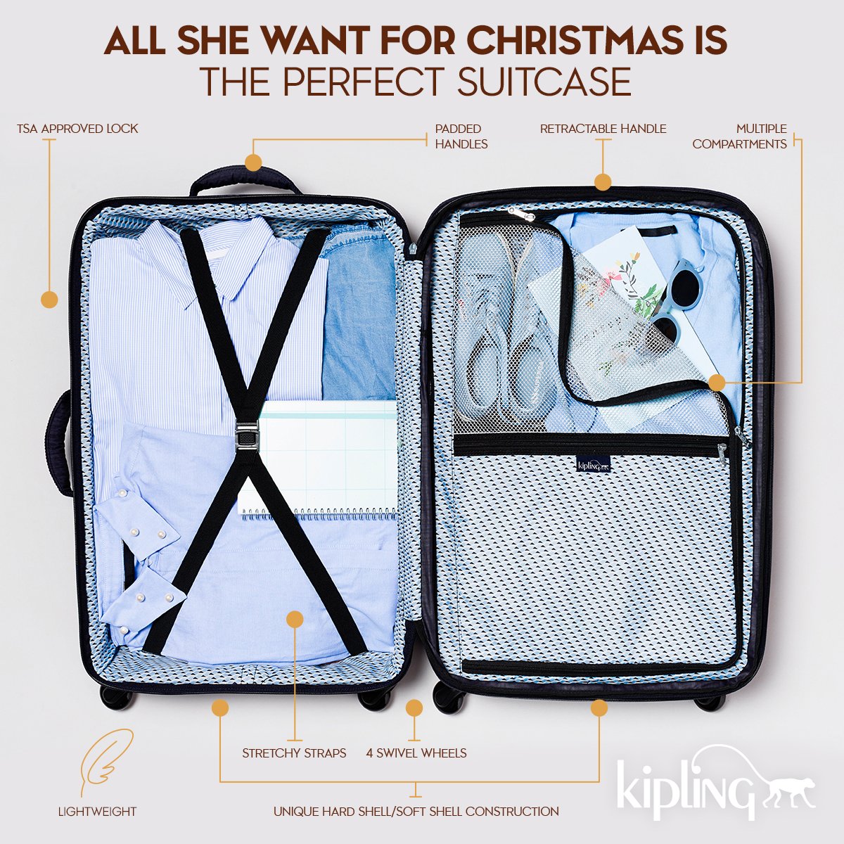 KiplingGlobal's tweet photo. How will our best suitcase help you out? Discover each and every detail here: https://t.co/2dPdotMcsj #KiplingTravel https://t.co/o2IpLdFDoi