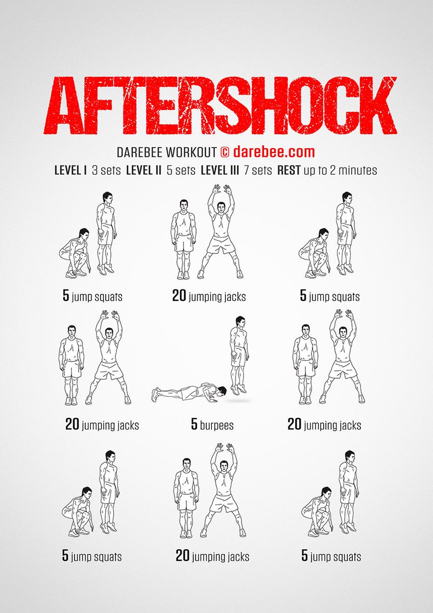 darebees's tweet photo. Workout of the Day: Aftershock
https://t.co/PYknQtyCwb
#darebee #wod #workout #fitness https://t.co/94N69EyzMz