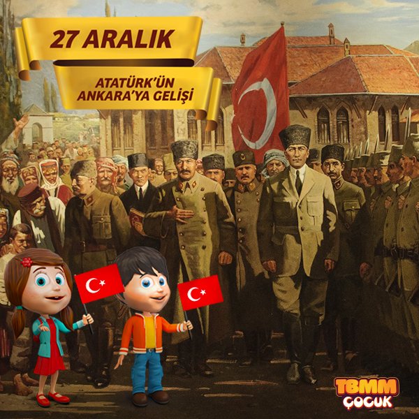 Milli Mücadelemizin ilk adımının 98. yıldönümü kutlu olsun. #TBMMÇocuk #27Aralık #AtatürkünAnkarayaGelişi #ankara