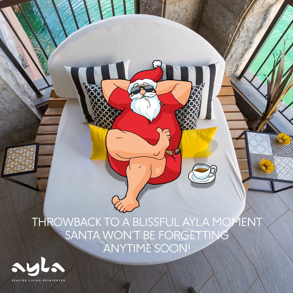 InteriorPH_JO's tweet photo. Even Santa is enjoying a sunbathe at @AylaOasis. Go to Aqaba and visit the Oasis. #DesignOasis #Sun #Beach #Water #Design #Interiors https://t.co/j5UXmW9Iir