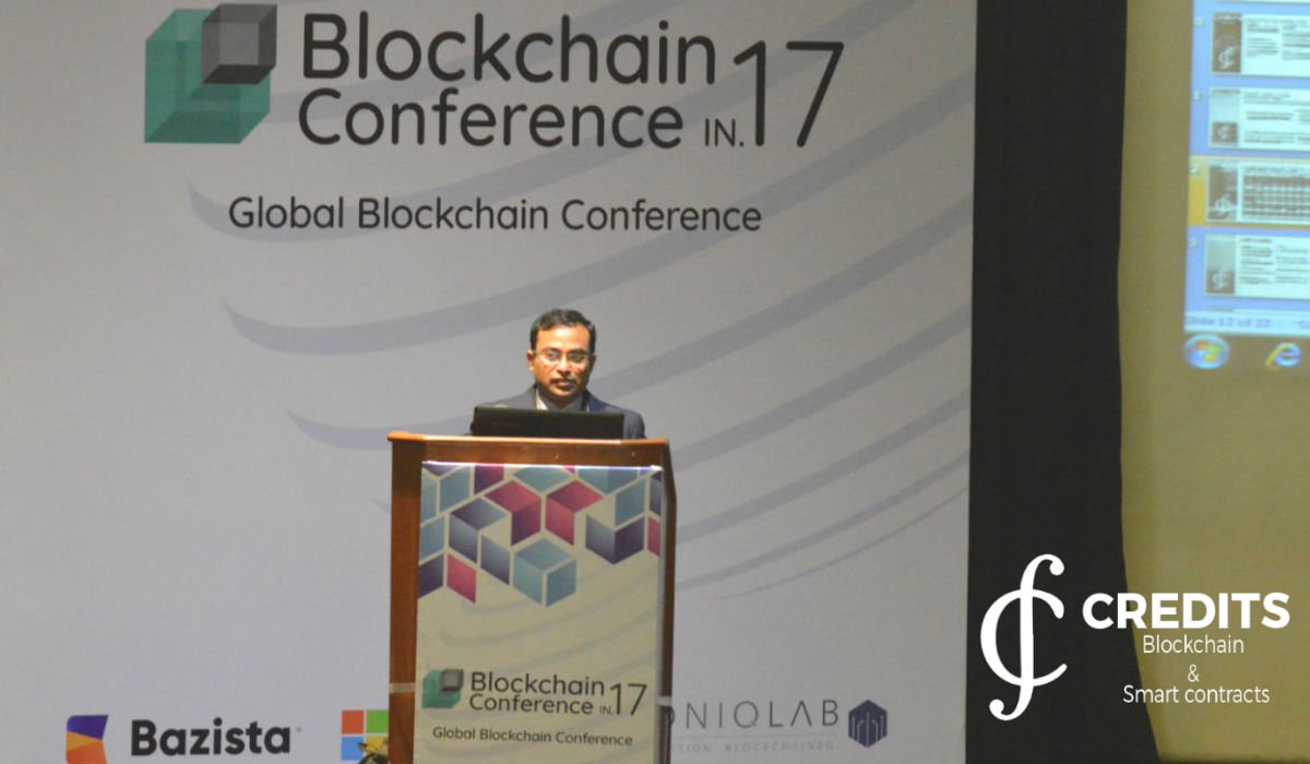 creditscom's tweet photo. CREDITS Executive Director Debasis De showcased our innovative solutions to common blockchain problems at Global Blockchain Conference in New Delhi, India. Please visit https://t.co/6vFdJmoUeO for more information #credits #blockchain #cryptocurrency #globalblockchainconference https://t.co/vK7iro0HYo