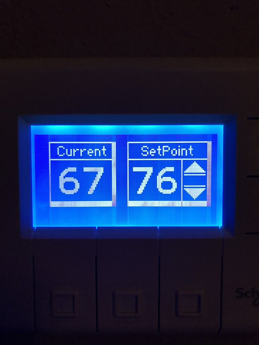MarcLKN's tweet photo. We woke up to a room barely at 67 degrees. https://t.co/b4kX9RWbHs