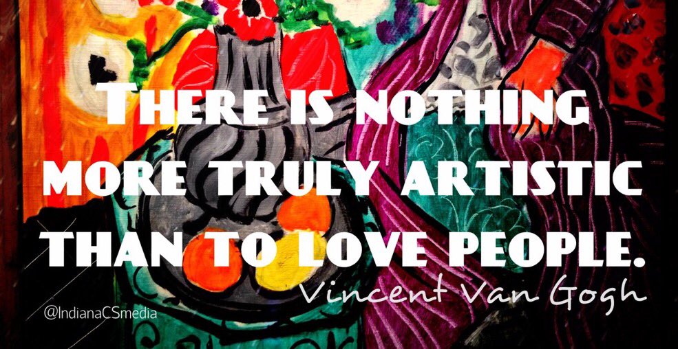 IndianaSVAmedia's tweet image. Lovely thought from Vincent Van Gogh #bekindtooneanother #WednesdayWisdom