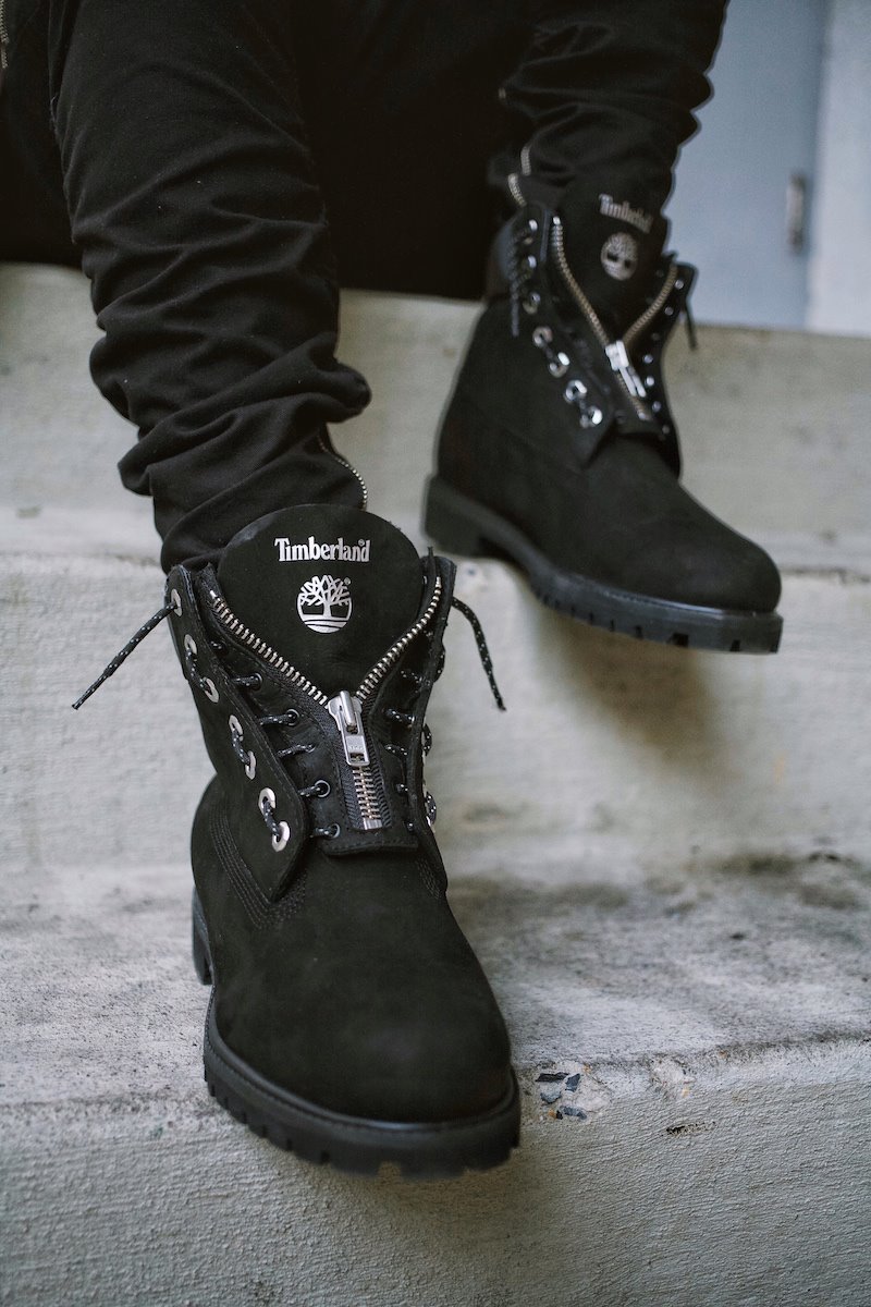 timberland black zip