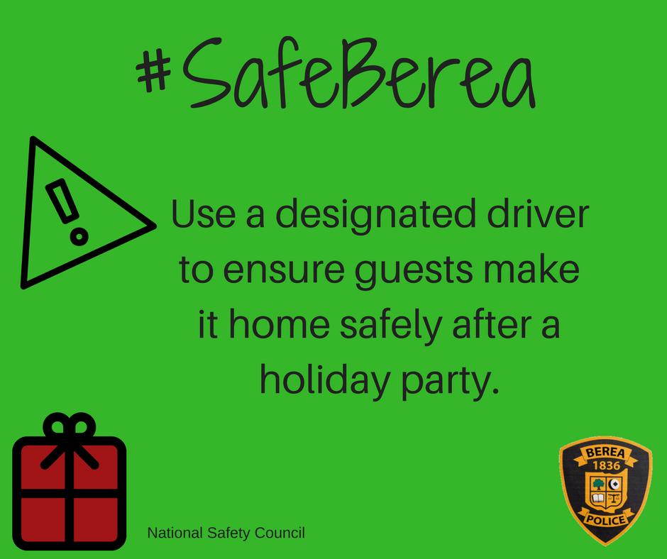 Now that the holiday festivities are over, and you're traveling home, remember this important tip.#SafeBerea