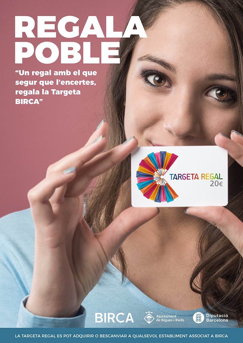 BiguesiRiells's tweet photo. Per Nadal, regala la Targeta #BIRCA de #BiguesiRiells Bigues i Riells Comerç Actiu https://t.co/pkZLHKPH6g