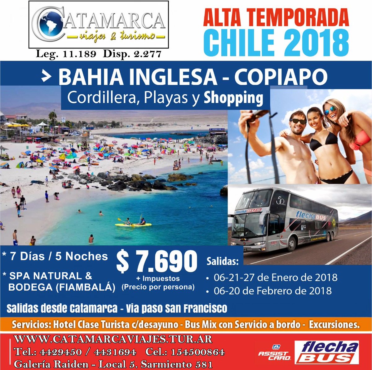 CTMViajes's tweet photo. BAHIA INGLESA - COPIAPÓ DESDE CATAMARCA
¡Cordillera, playas y shopping!
Consultános por este paquete único llamando a los teléfonos detallados en el flyer o acercate a nuestra agencia ubicada en Galería Raiden - local 5, Sarmiento 581.
Esperamos tu consulta!! https://t.co/hVmy1Zclbb
