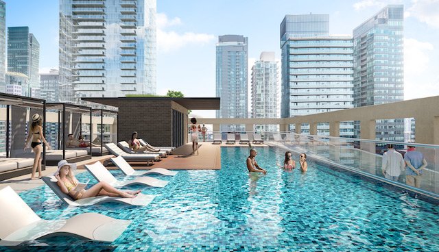 The 17th floor swimming pool and reflection pool are some of the amenities we’ll be dreaming about when thinking nostalgically about summer days.