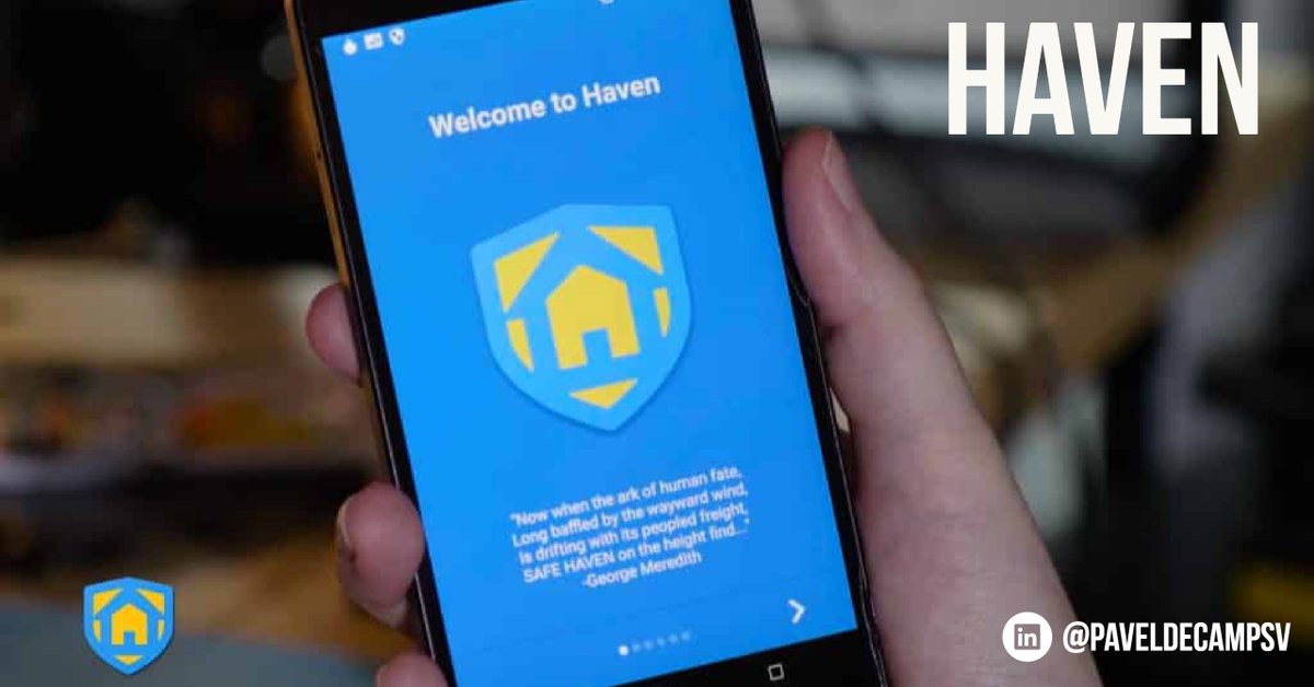 paveldecampsv's tweet photo. #Haven: la app de vigilancia personal creada por Edward Snowden. El consultor, programador y ex agente de la CIA, ha diseñado una aplicación para Android que permite que los usuarios protejan sus espacios personales y sus posesiones sin comprometer su privacidad. #Havenapp https://t.co/U78165cH4c