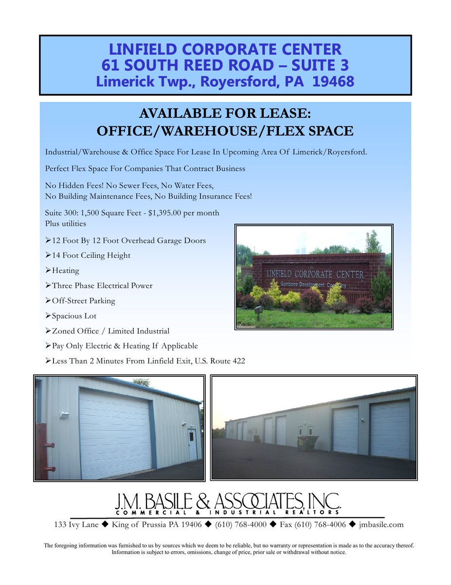 J M Basile Assoc On Twitter Warehouse Space Available Just