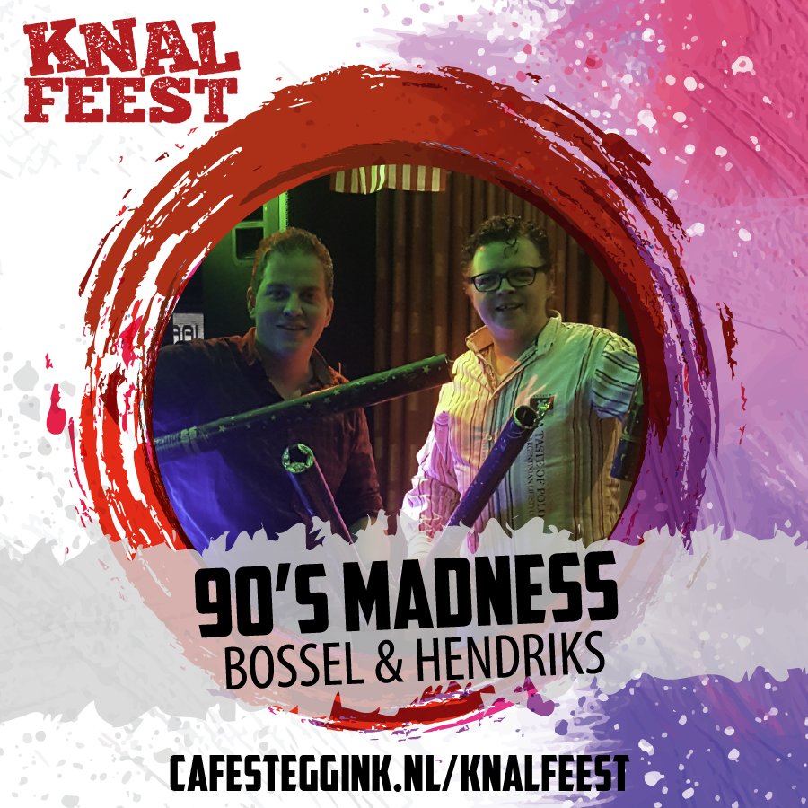 30 december #knalfeest #Geesteren! Met onder andere 2 Geesterse DJ's die in het verleden hebben laten zien dat ze de tent helemaal op de kop kunnen zetten. (<a href="/RKVVSTEVO/">STEVO</a> - Oktoberfest) 

BOSSEL &amp; HENDRIKS | 90's Madness