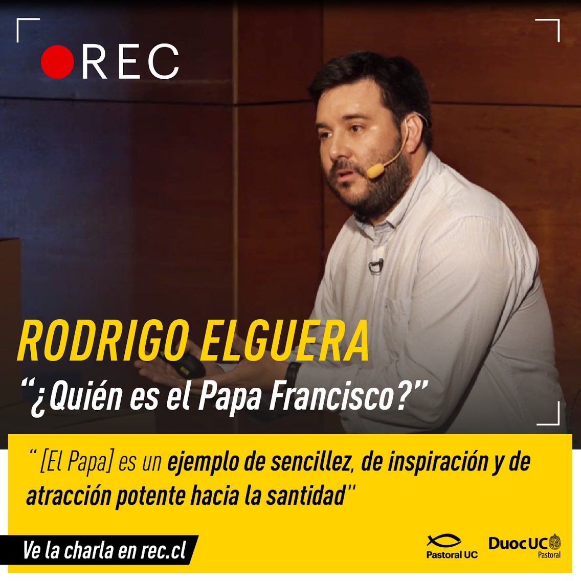 razonencristo's tweet photo. El Papa Francisco fue su acompañante espiritual durante 8 años. En esta charla, Rodrigo, filósofo y teólogo, nos cuenta quién es Francisco, el pontífice que en pocos días más visitará nuestro país. #RECModoPapa #ModoPapa #Empapate #SoyVoluntarioPapal 
https://t.co/01nEZ9c7RQ https://t.co/ax2ZKi4ZNk