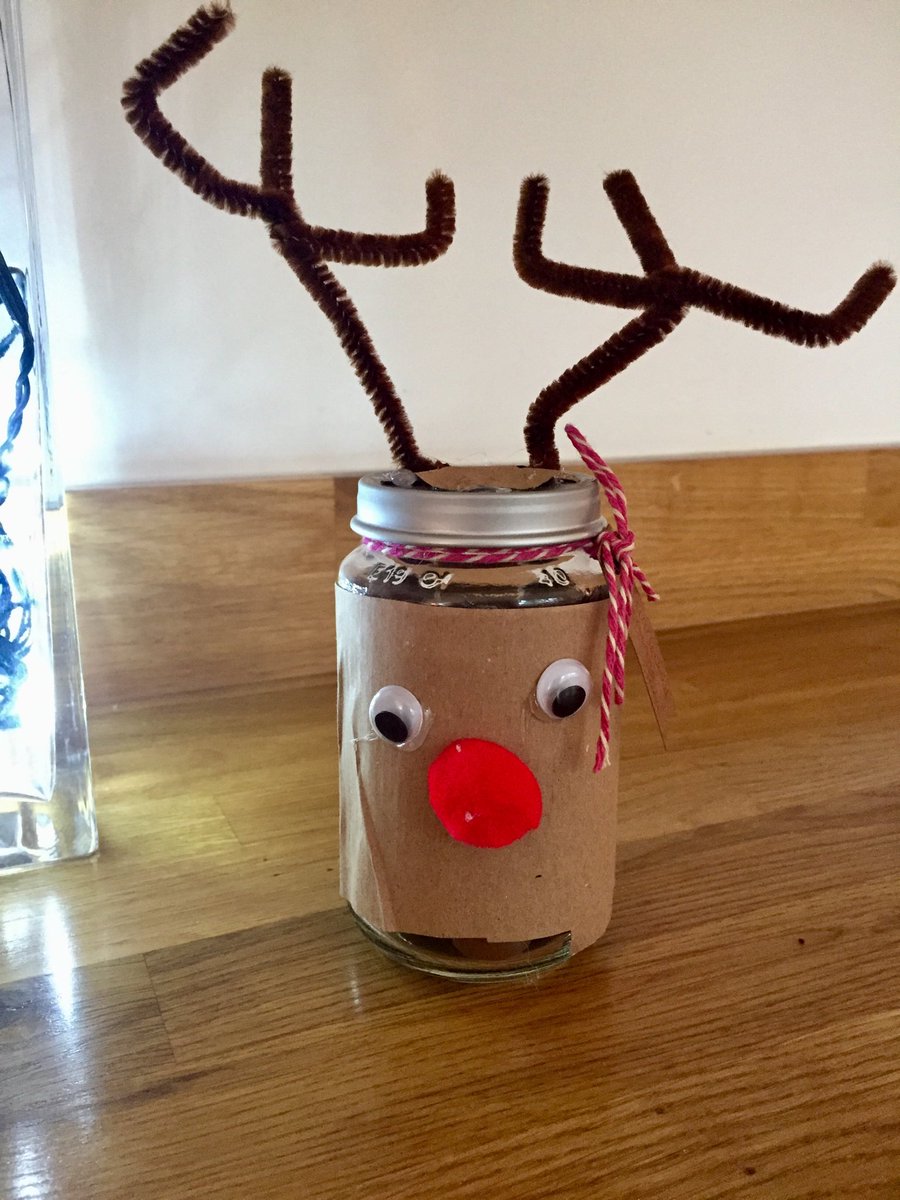 pitlanejane's tweet image. One of my favourite gifts this Christmas.... homemade Rudolf jar of Maltesers from my 5yr old great nephew ♥️