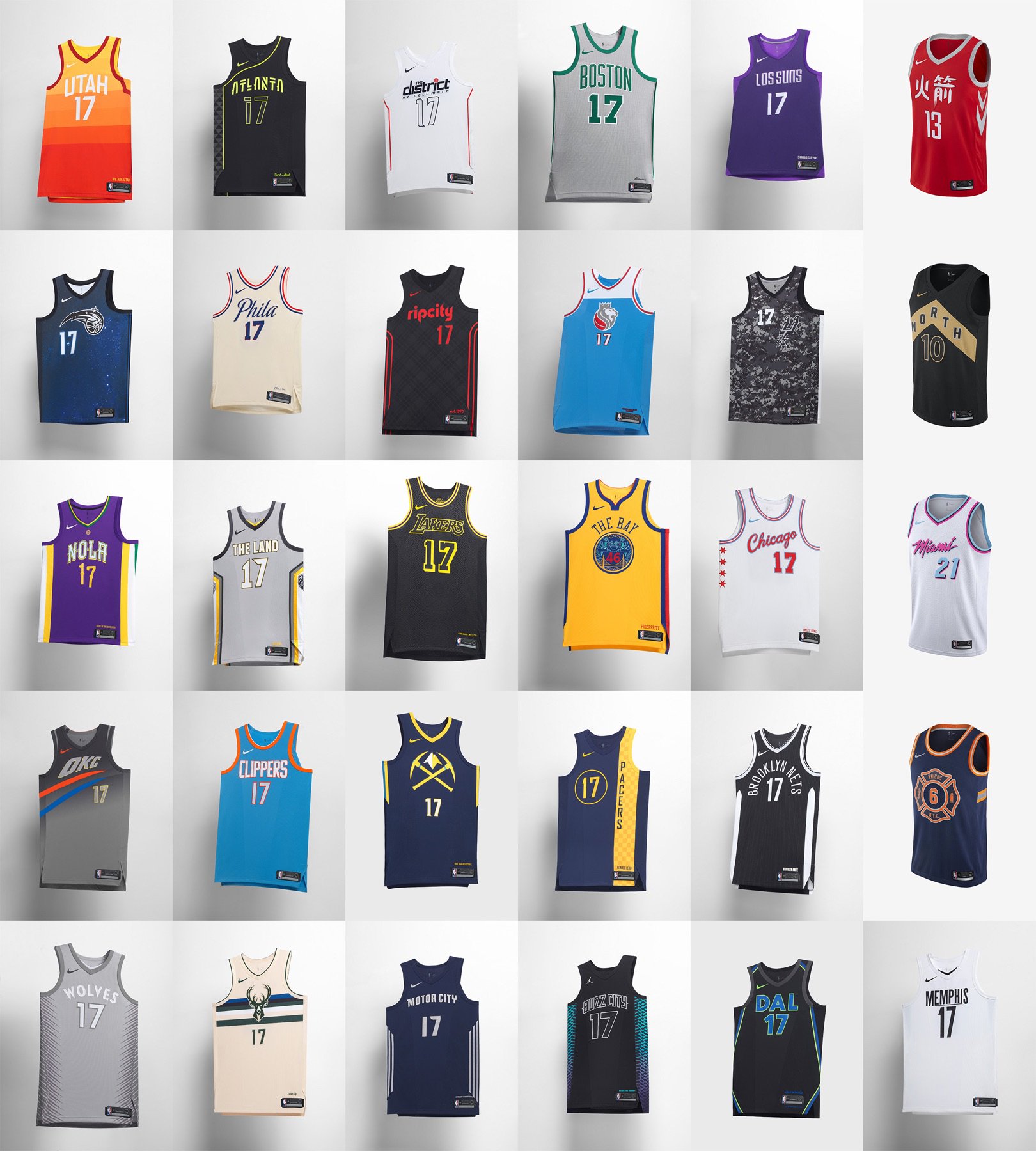 nba all city jerseys