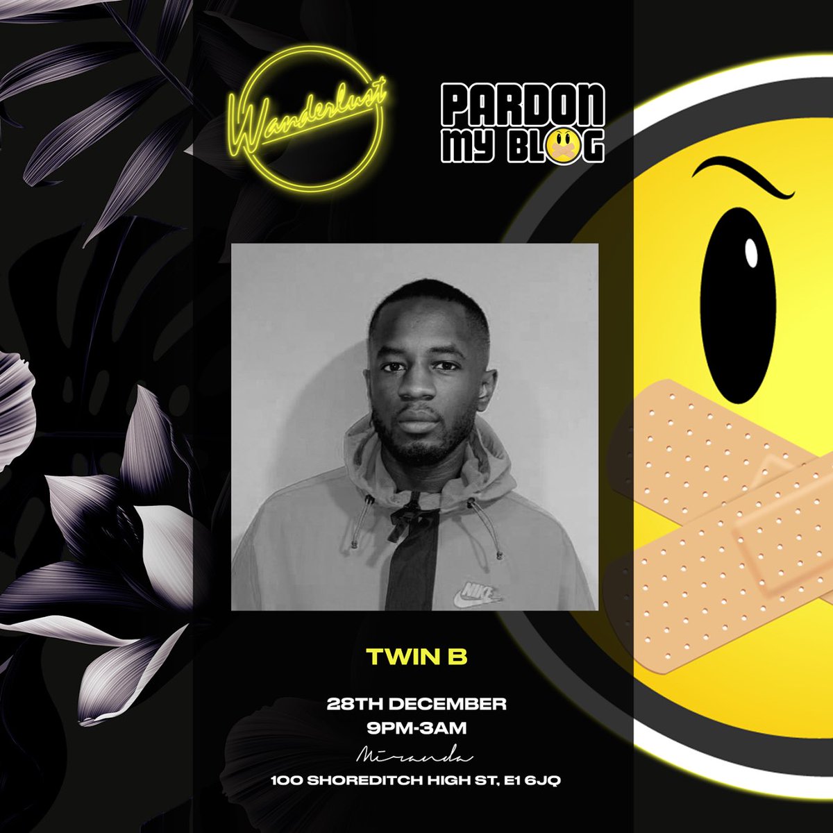 @PardonMyBlog <a href="/miranda_ldn/">Miranda</a> <a href="/acehotel/">Ace Hotel</a> <a href="/dicefm/">DICE</a> <a href="/Shoobsonline/">Shoobs</a> <a href="/cosanostra/">Cosa Nostra Music</a> <a href="/JeremiahAsiamah/">Jeremiah Asiamah</a> @iamdjb <a href="/TwinTings/">TwinTings</a> @DjShortyBless <a href="/SKVibemaker/">SK Vibemaker</a> <a href="/DoctaCosmic/">Crowd Controller</a> <a href="/DJSemo/">Semo 🍯</a> 💿 @iamdjb 
📀 @SKINNYMACHO 
💿 <a href="/JeremiahAsiamah/">Jeremiah Asiamah</a>
📀 <a href="/TwinTings/">TwinTings</a>