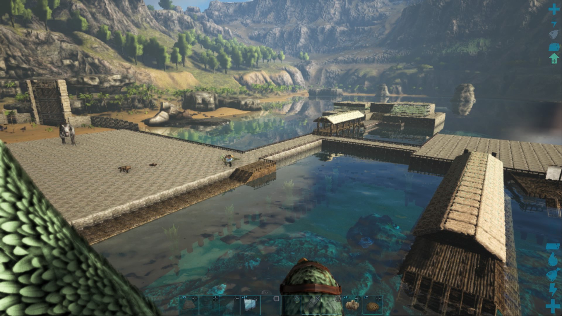 O Xrhsths アオ Ark始めました Sto Twitter 拠点できてきた あとはワイバーンが出入りできるブリーディング小屋が出来ればほぼ完成 Ark T Co Odqgvvxllt Twitter