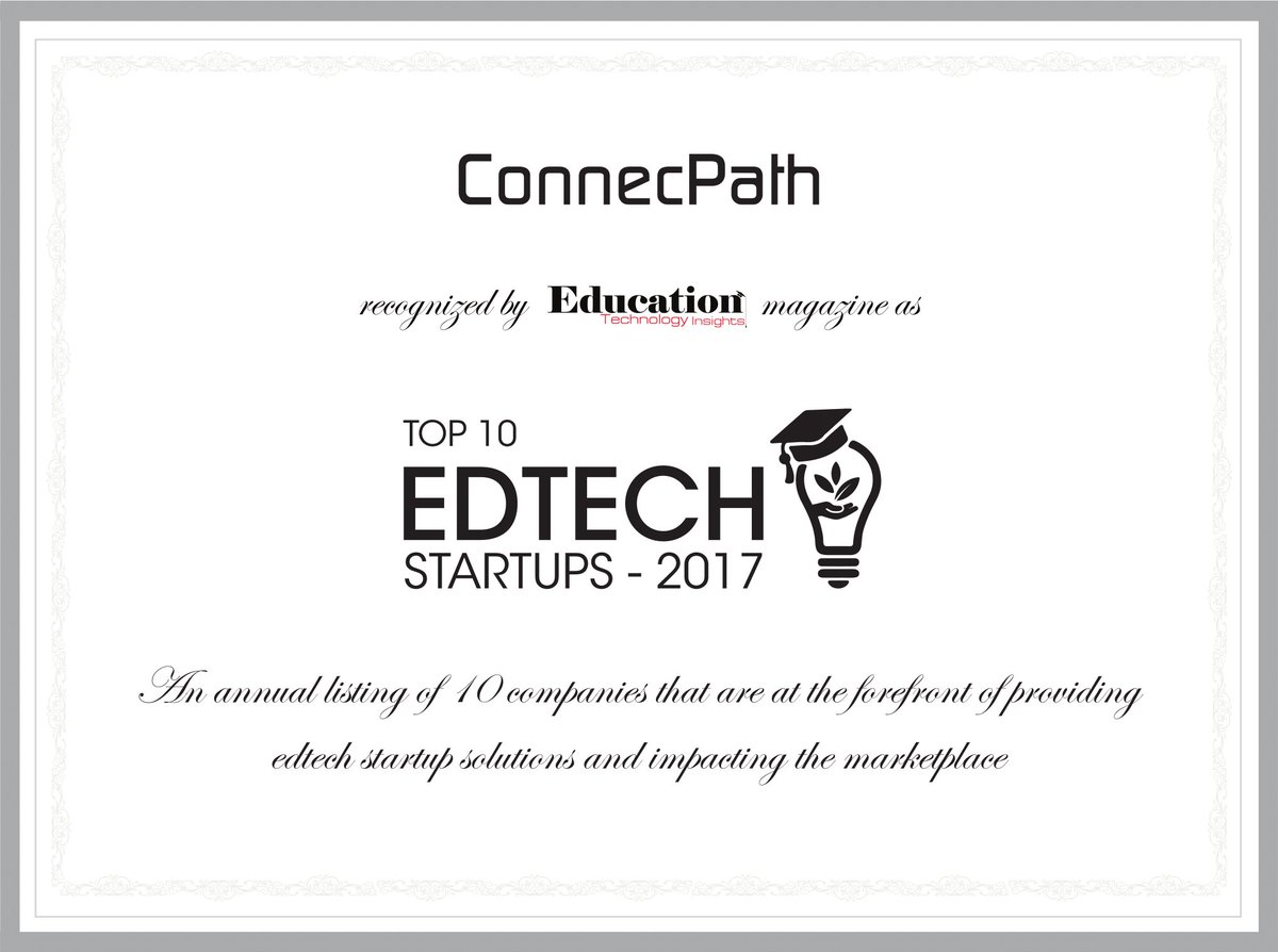 RyoLeoSanada's tweet image. The last awesome announcement to conclude activities of #ConnecPath in 2017! We are named as &quot;Top 10 Edtech Startup 2017&quot; by #EducationTechnologyInsights, an industry focused magazine🔥
bit.ly/top10edtechh
bit.ly/top10edtechm
bit.ly/1227prweb