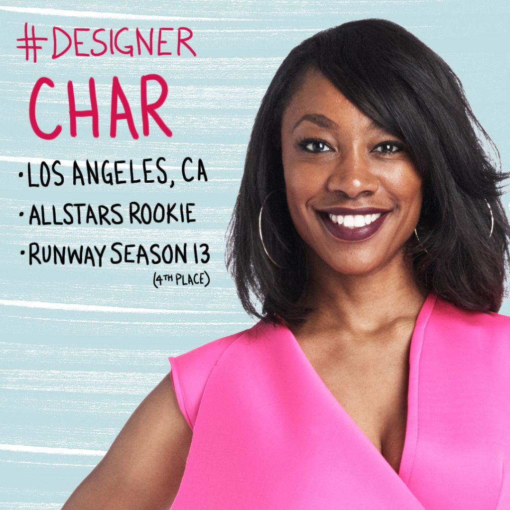 ProjectRunway's tweet photo. #DesignerChar came in 4th on Project Runway Season 13. Will she come out on top in All Stars? https://t.co/4434ltD4nZ