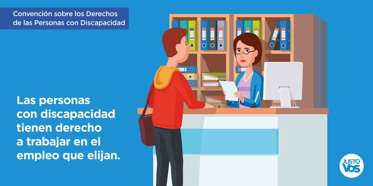 MinJusticia_Ar's tweet photo. ¿Sabías qué? Las personas con discapacidad tiene derecho a trabajar en el empleo que elijan. Más info👉https://t.co/Vs9JJ0XOl8 https://t.co/OwfM9IAjPA