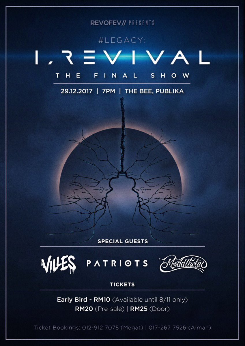Jenn_Thompson's tweet photo. #KL FRIDAY Dec29 @irevival_ THE FINAL SHOW 7pm @TheBeeMY #PUBLIKA special guests #VillesSG @PatriotsMY @Maddthelin https://t.co/P7oLfNArGx