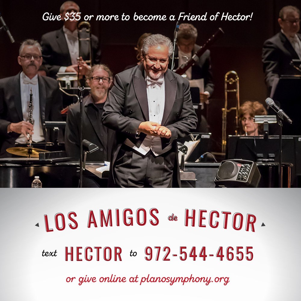 planosymphony's tweet image. Include us in your year-end giving to help us bring fantastic programs that reach over 190,000 North Texans each year! goo.gl/wKWrmN #pso35 #hector
